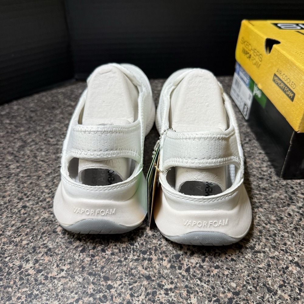 Skechers Vapor Foam Shoes Size 8 Move Smitten Vegan Memory Foam Sneakers White - Picture 3 of 16